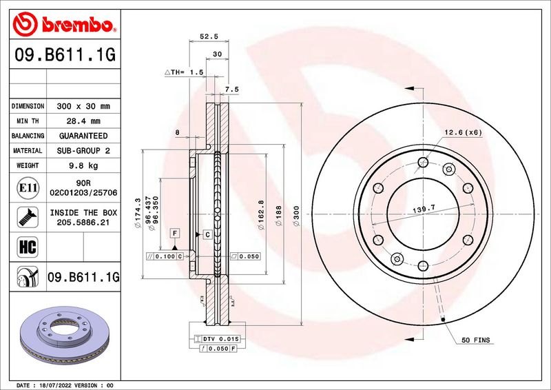 Stabdžių rinkinys, diskiniai stabdžiai BREMBO KT 10 019