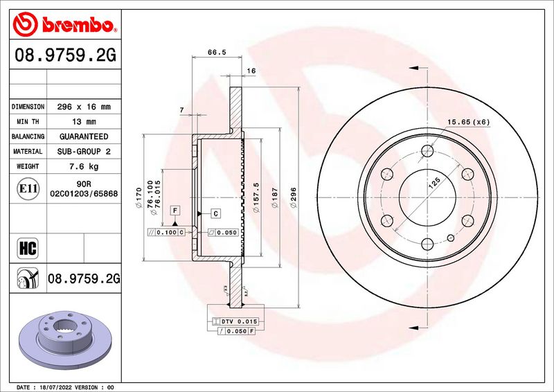 Stabdžių rinkinys, diskiniai stabdžiai BREMBO KT 10 023