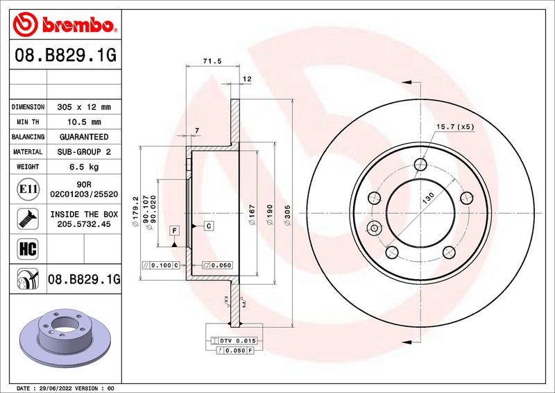 Stabdžių rinkinys, diskiniai stabdžiai BREMBO KT 10 036