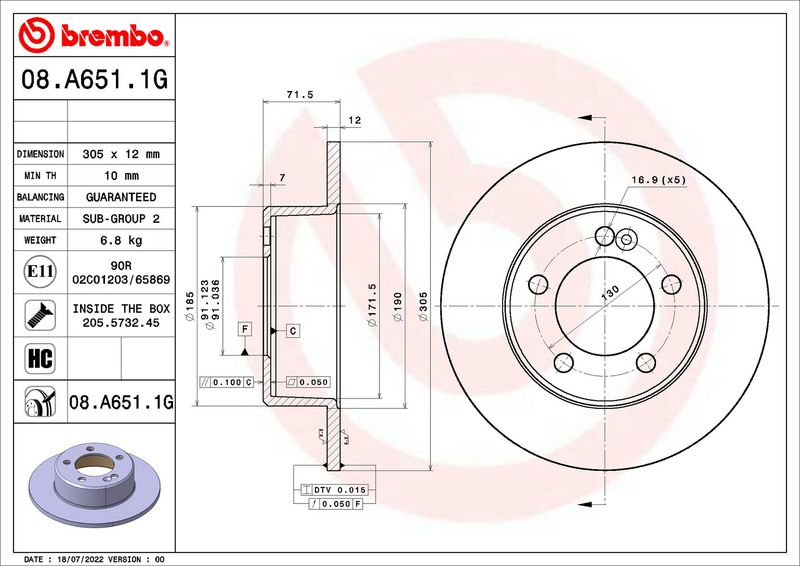 Stabdžių rinkinys, diskiniai stabdžiai BREMBO KT 10 037