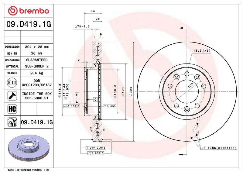 Stabdžių rinkinys, diskiniai stabdžiai BREMBO KT 10 049