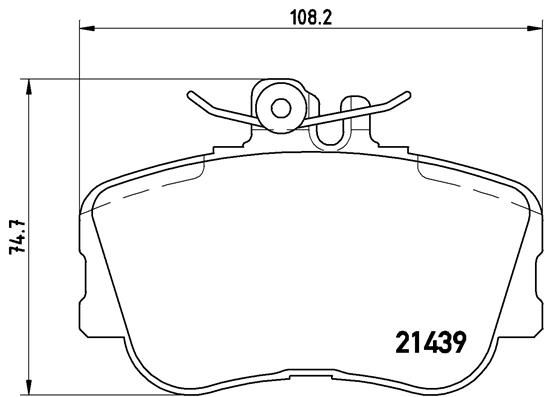 Комплект гальмівних накладок, дискове гальмо BREMBO P 06 017