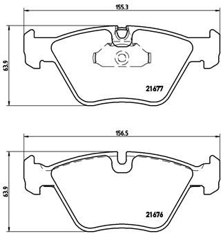 Комплект гальмівних накладок, дискове гальмо BREMBO P 06 022