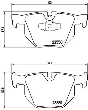 Stabdžių trinkelių rinkinys, diskinis stabdys BREMBO P06039X