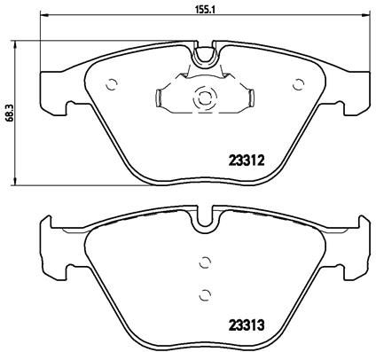 Комплект гальмівних накладок, дискове гальмо BREMBO P 06 054