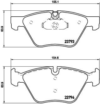 Комплект гальмівних накладок, дискове гальмо BREMBO P 06 057