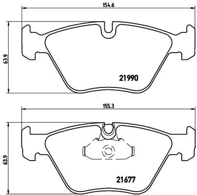 Комплект гальмівних накладок, дискове гальмо BREMBO P 06 065