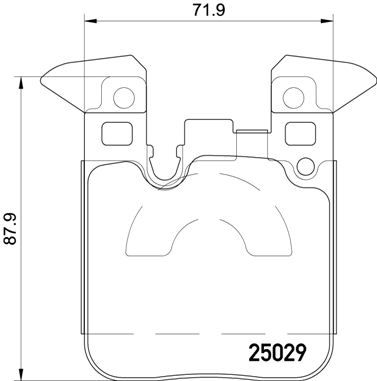 Stabdžių trinkelių rinkinys, diskinis stabdys BREMBO P 06 087