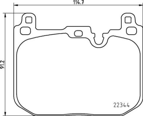 Stabdžių trinkelių rinkinys, diskinis stabdys BREMBO P 06 097