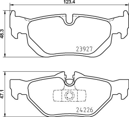 Stabdžių trinkelių rinkinys, diskinis stabdys BREMBO P 06 105