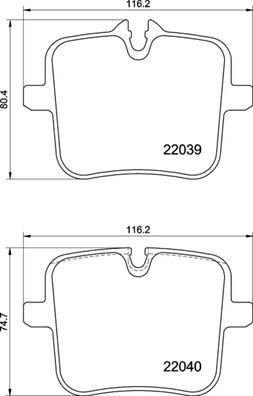 Brake Pad Set, disc brake BREMBO P 06 109