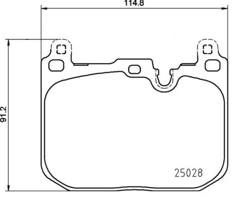 Комплект гальмівних накладок, дискове гальмо BREMBO P06110