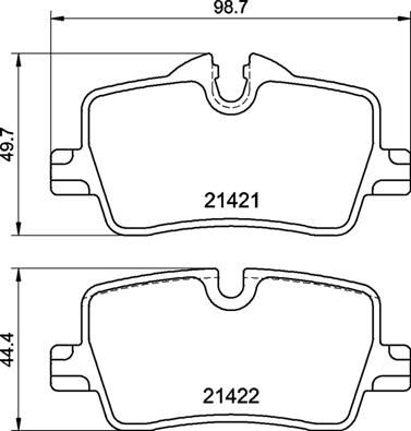 Stabdžių trinkelių rinkinys, diskinis stabdys BREMBO P 06 113