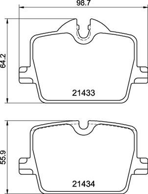 Stabdžių trinkelių rinkinys, diskinis stabdys BREMBO P 06 114