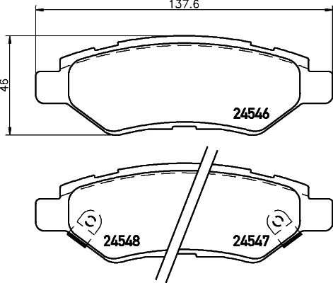 Brake Pad Set, disc brake BREMBO P 09 014