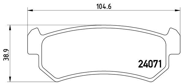 Brake Pad Set, disc brake BREMBO P 10 001