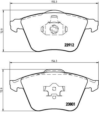 Brake Pad Set, disc brake BREMBO P 10 012