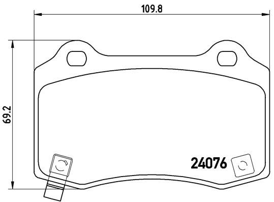 Brake Pad Set, disc brake BREMBO P 11 024