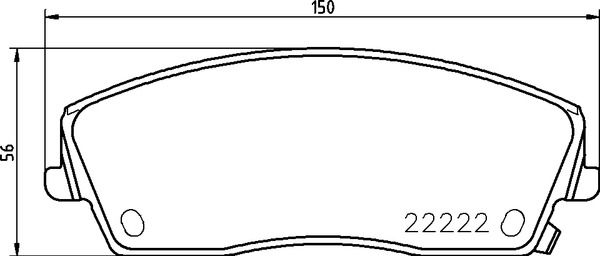 Stabdžių trinkelių rinkinys, diskinis stabdys BREMBO P 11 041