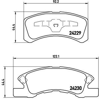 Brake Pad Set, disc brake BREMBO P 16 011