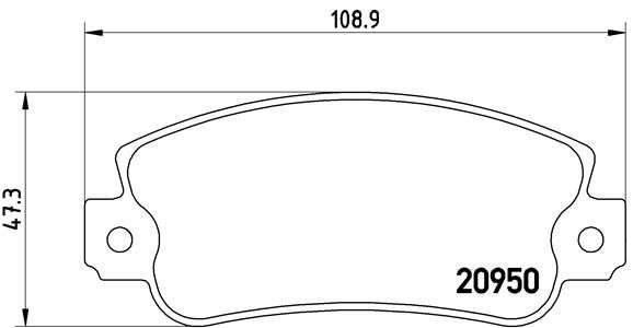 Brake Pad Set, disc brake BREMBO P 23 021