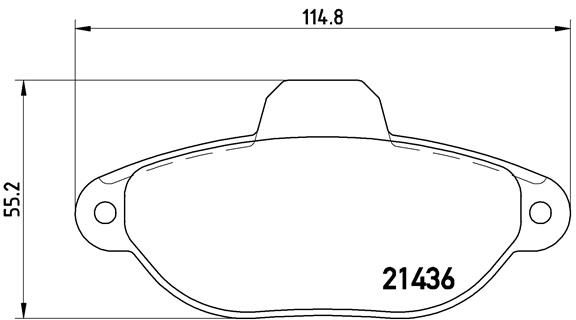 Brake Pad Set, disc brake BREMBO P 23 060