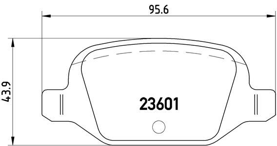 Stabdžių trinkelių rinkinys, diskinis stabdys BREMBO P 23 064