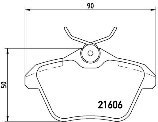 Stabdžių trinkelių rinkinys, diskinis stabdys BREMBO P 23 067