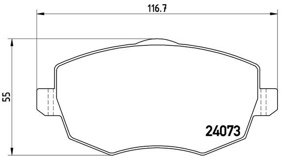 Brake Pad Set, disc brake BREMBO P 23 094