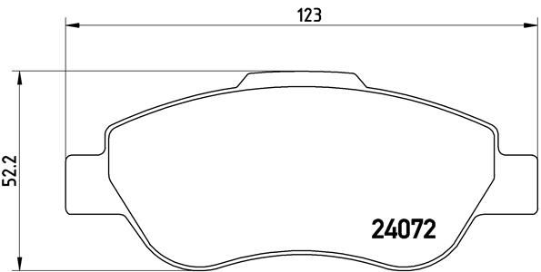 Brake Pad Set, disc brake BREMBO P 23 097