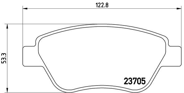 Brake Pad Set, disc brake BREMBO P 23 099