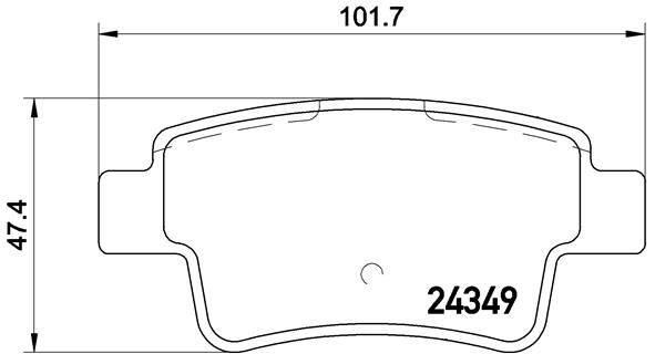 Комплект гальмівних накладок, дискове гальмо BREMBO P 23 104