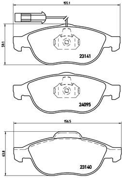 Brake Pad Set, disc brake BREMBO P 23 114