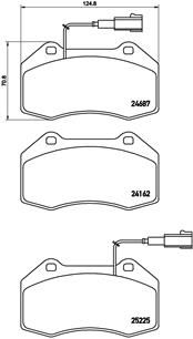 Brake Pad Set, disc brake BREMBO P 23 139