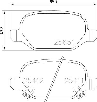 Brake Pad Set, disc brake BREMBO P 23 151