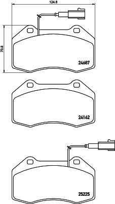 Brake Pad Set, disc brake BREMBO P 23 162