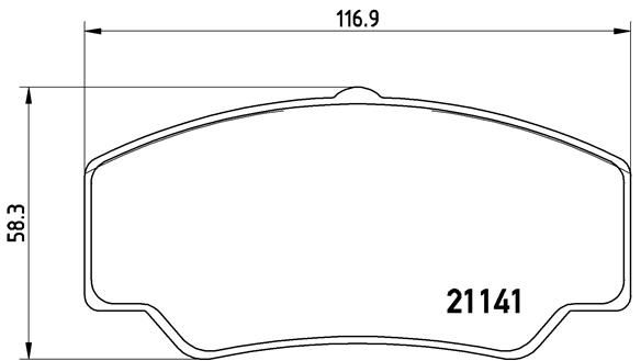 Комплект гальмівних накладок, дискове гальмо BREMBO P 24 023
