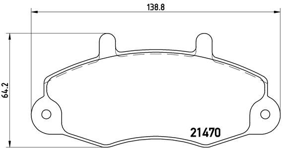 Brake Pad Set, disc brake BREMBO P 24 032