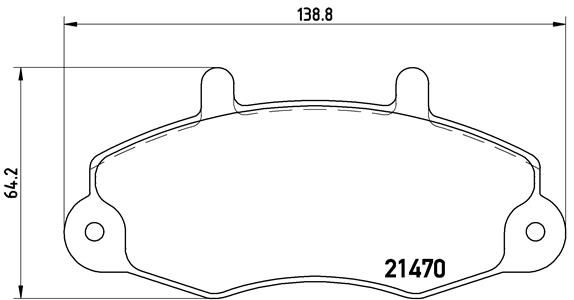 Brake Pad Set, disc brake BREMBO P 24 049