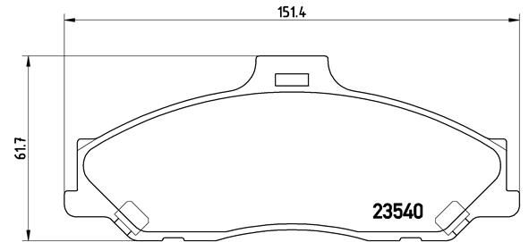 Комплект гальмівних накладок, дискове гальмо BREMBO P 24 051