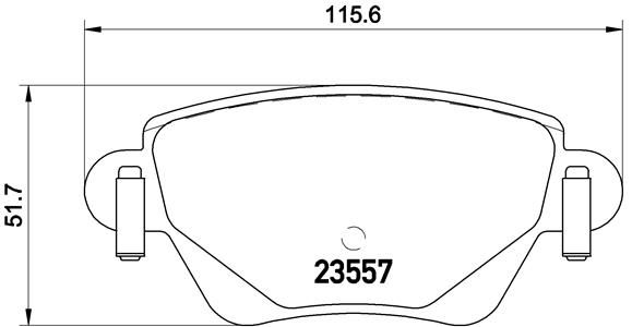 Комплект гальмівних накладок, дискове гальмо BREMBO P 24 059