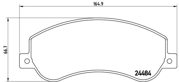 Brake Pad Set, disc brake BREMBO P 24 064