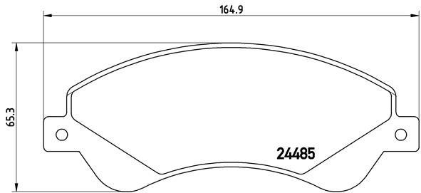 Brake Pad Set, disc brake BREMBO P 24 065