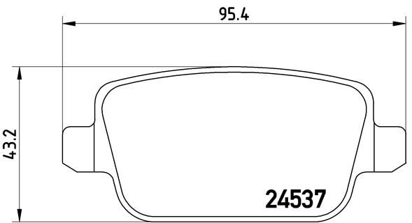 Комплект гальмівних накладок, дискове гальмо BREMBO P 24 075