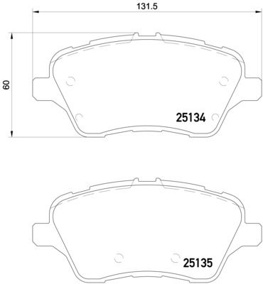 Brake Pad Set, disc brake BREMBO P 24 151