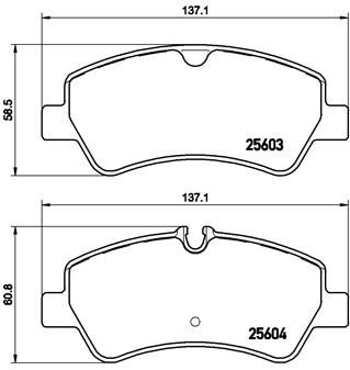 Brake Pad Set, disc brake BREMBO P 24 160