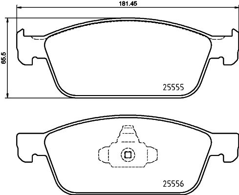 Stabdžių trinkelių rinkinys, diskinis stabdys BREMBO P 24 199