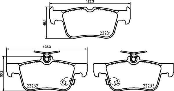 Stabdžių trinkelių rinkinys, diskinis stabdys BREMBO P 24 217