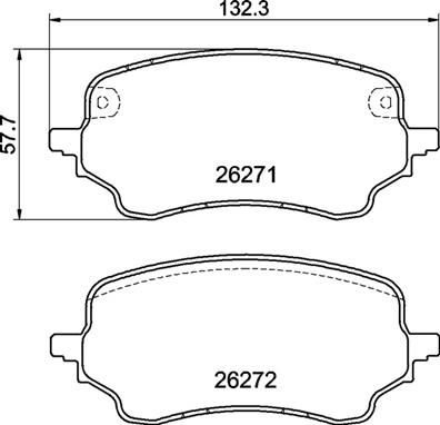 Stabdžių trinkelių rinkinys, diskinis stabdys BREMBO P 24 236