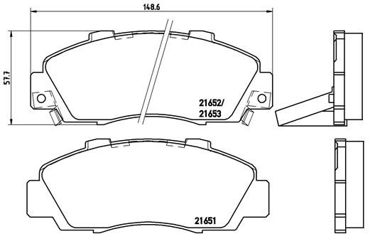 Brake Pad Set, disc brake BREMBO P 28 026